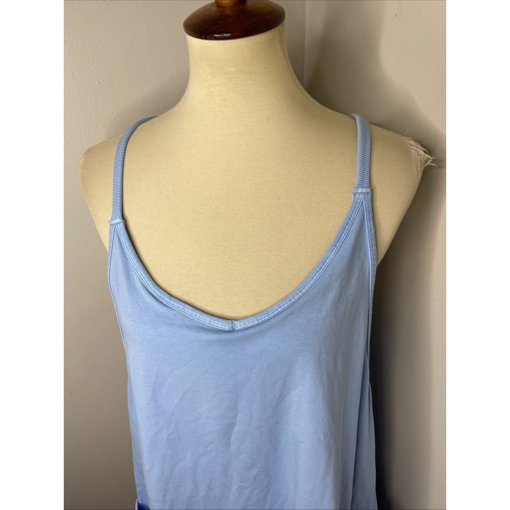 New Free People Movement Hot Shot Mini Dress in Oxford Blue Medium - Picture 8 of 12